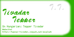 tivadar tepper business card